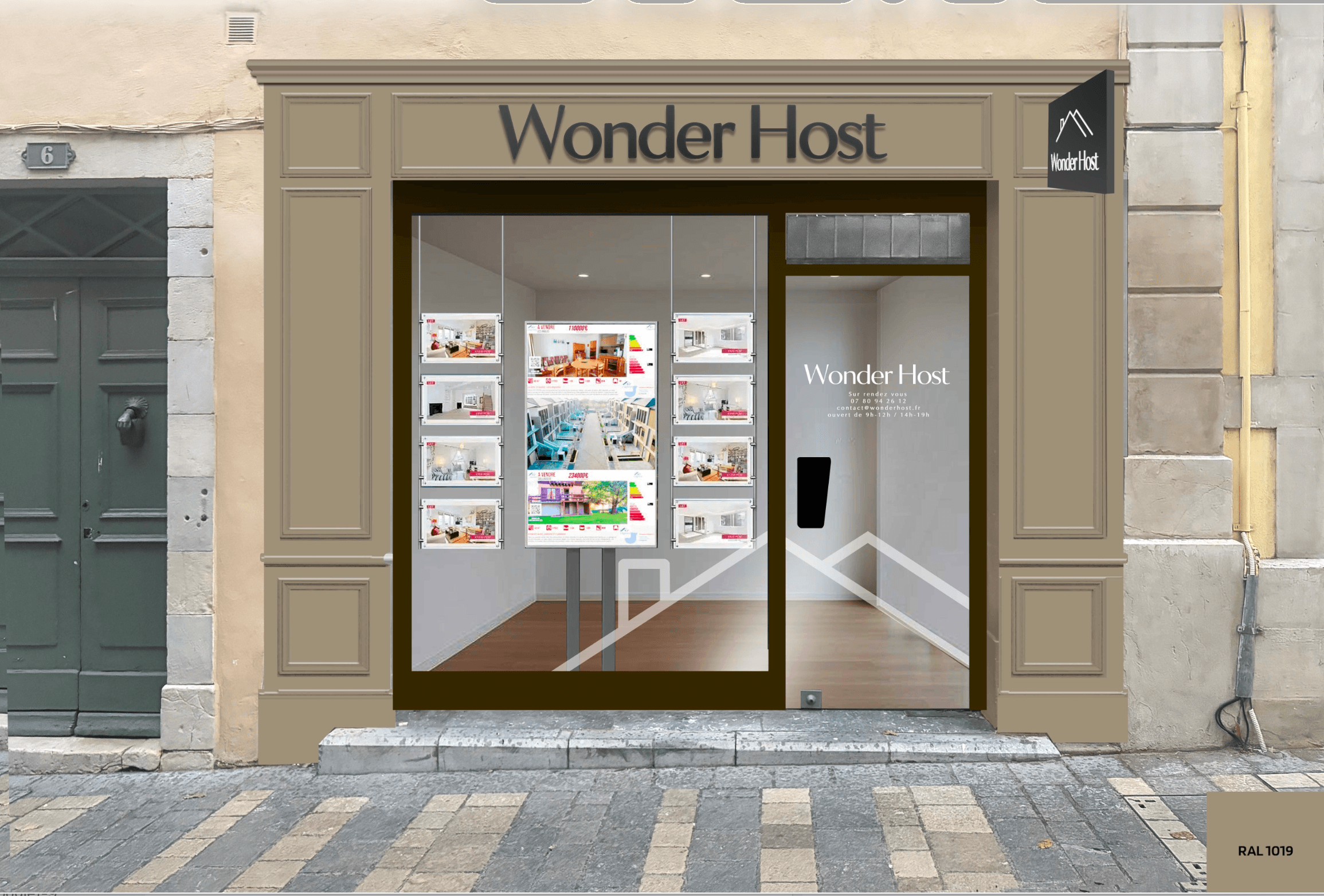 Vitrine du hub WonderHost 6 rue de Foix à Pau